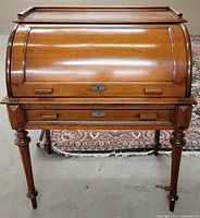 Front view with roll-top closed