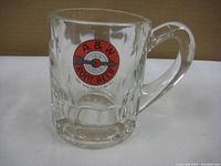 Full view of vintage A&W root beer glass mug showing size and shape.