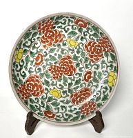 Full top view of plate on white background