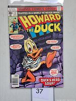 Front cover of Howard the Duck #12 comic book showing main cover art and details such as price and issue number.
