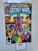 Front cover of Marvel Super Heroes Secret Wars #2 comic book featuring multiple Marvel characters and key art.