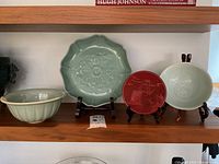 All four items on shelf, front view