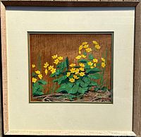 Full front view of framed artwork showing mat, frame, and print