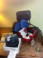 Overview of all lot items arranged on tabletop
