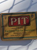 Box of 'PIT' card game showing front cover with Parker Brothers branding and text 'Exciting Fun for Everyone'.
