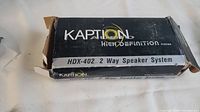 Box of Kaption Audio HDX-402 2 Way Speaker System with branding and product name visible