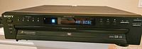 Front view of Sony DVP-NC615 DVD/CD player with front panel display showing 'NO DISC' and control buttons