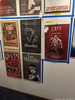 All five framed posters displayed on wall