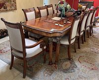 Group view of ten chairs around dining table