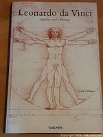 Front cover of the book showing the Vitruvian Man with title and author Frank Zollner.