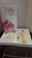 Full view of Romantic Rose Bride Barbie in original styrofoam packaging alongside box