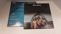 Photo showing two Abba vinyl records, 'Arrival' and 'Voulez-Vous'.