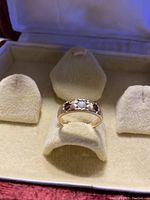 Center-front view showing opal and ruby arrangement