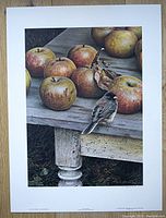 Full view of the Apple Harvest print on white mat