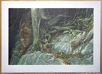 Full view of print laid flat showing entire image and border