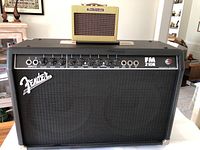 Fender FM210R black guitar amplifier with Fender logo and controls