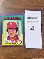 Close-up of the front of the card highlighting player image and text.