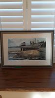 Full framed painting front view showing subject vessel and setting