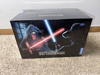 Front of the box showing Star Wars Jedi Challenges artwork with Kylo Ren and a Jedi wielding lightsabers, Lenovo logo visible.