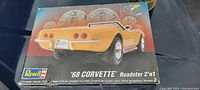 Sealed box of Revell '68 Corvette Roadster 2'n1 model kit showing rear view illustration of the car.