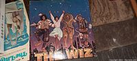 Front cover of The Wiz soundtrack LP showing main characters in costume from the movie artwork.