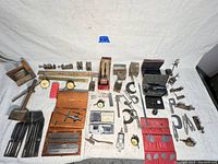 Overview of all items on white cloth background