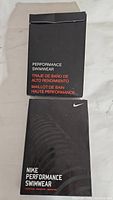 Box for Nike Performance Swimwear briefs showing branding and model line.
