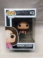 Front view of original boxed Funko Pop figure of Hermione Granger from Harry Potter Movies series, number 43.
