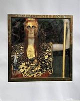 Framed print of Pallas Athene by Gustav Klimt