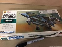 Box top view showing the Jaguar E/T Mk.2 model illustration, Hasegawa brand and scale series information