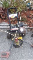Gas pressure washer unit with attached wands and no hose included