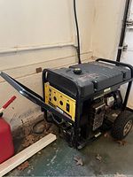 Front-left view showing control panel, frame, wheels