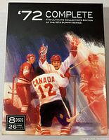 Front cover of the DVD box showing stylized hockey players from the 1972 Summit Series, labeled '72 Complete The Ultimate Collector's Edition'.