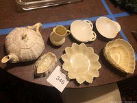 All items arranged on table