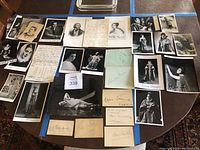 Overview of assorted signed opera and theatre photographs, autograph letters, prints