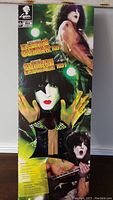 Front of unopened display box showing Paul Stanley artwork, Lyon logo and KISS electric guitar branding