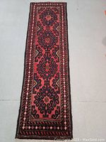 Full view of runner rug laid flat on floor