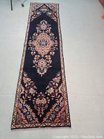 Full length view of the runner rug laid flat on floor