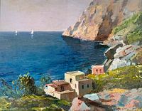 Close-up of signed lower-left corner showing artist signature