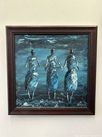 Full front view of framed painting