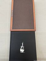 Top view of tweed-covered slipcase