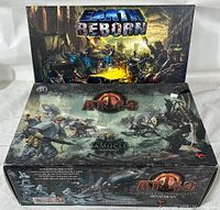 Both game boxes stacked showing Earth Reborn on top and AT-43 Operation Damocles Initiation Set below