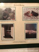 Framed Traditional Irish Blessing wall art with four images and blessing text