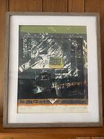 Full framed abstract print showing colors and signatures