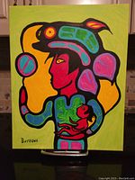 Full front view of the painting showing overall composition and colors