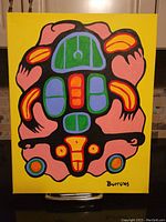 Full view of the painting showing complete artwork and frame