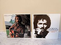Front covers of two Gordon Lightfoot vinyl albums 'Don Quixote' and 'Summertime Dream'.