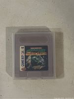 Image showing gray Gameboy Color cartridge with Teenage Mutant Ninja Turtles Radical Rescue game label on front.