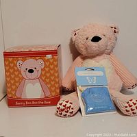 Benny Boo-Boo The Bear plush toy with original box and Satchel Newborn scent pack