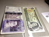 British £20 note front side with Queen Elizabeth II portrait and denomination